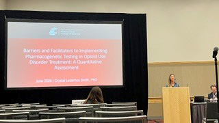 Dr. Crystal Smith presenting in Portland.