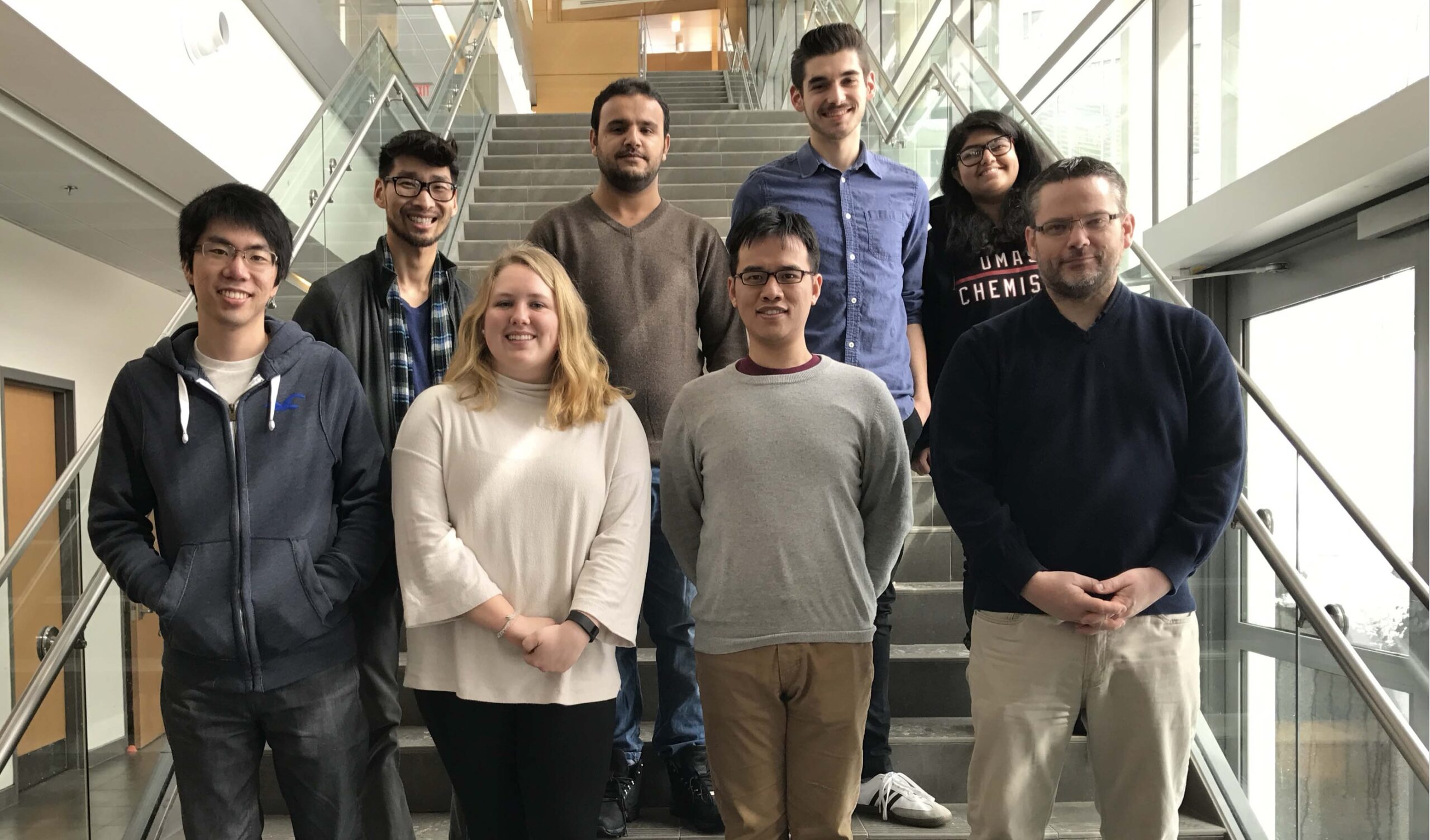 Group photo from 2017 (left-to-right): Fumi, William, Jill, Abdullah, Dongming, Chris, Haneen, Kevin