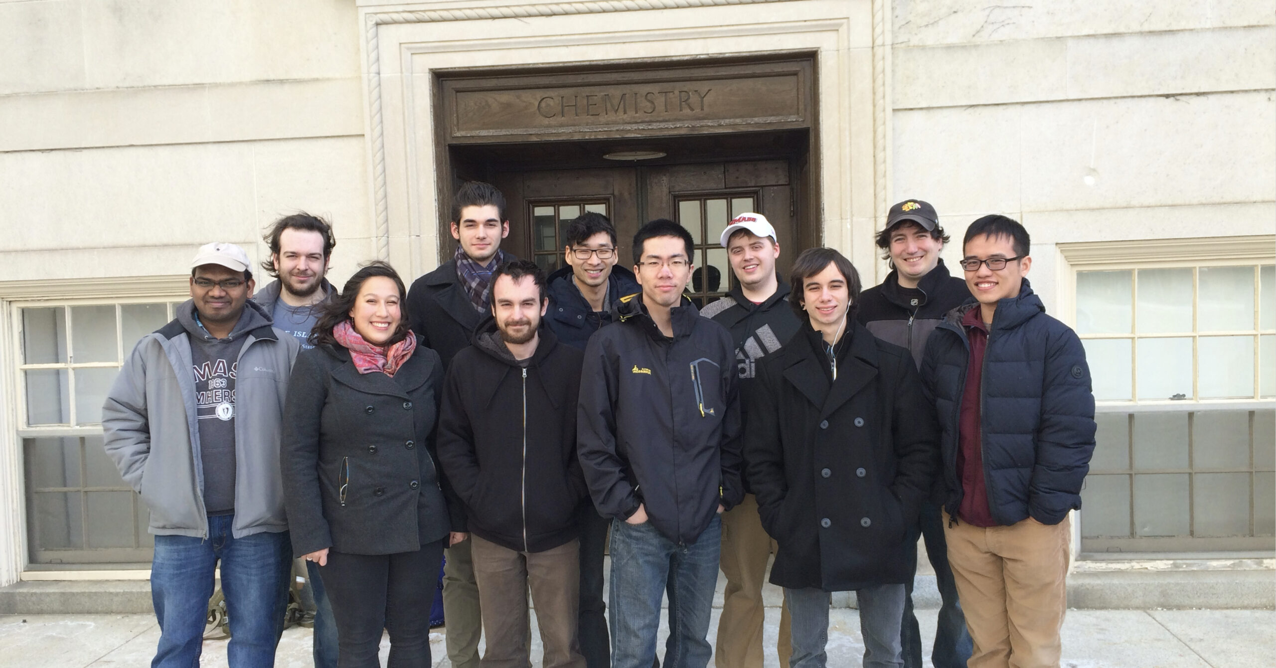 Group photo from January 2016 (left-to-right): Swamy, Peter, Elaine, Chris, Michael, William, Fumi, Sam, Steven, Keith, Dongming