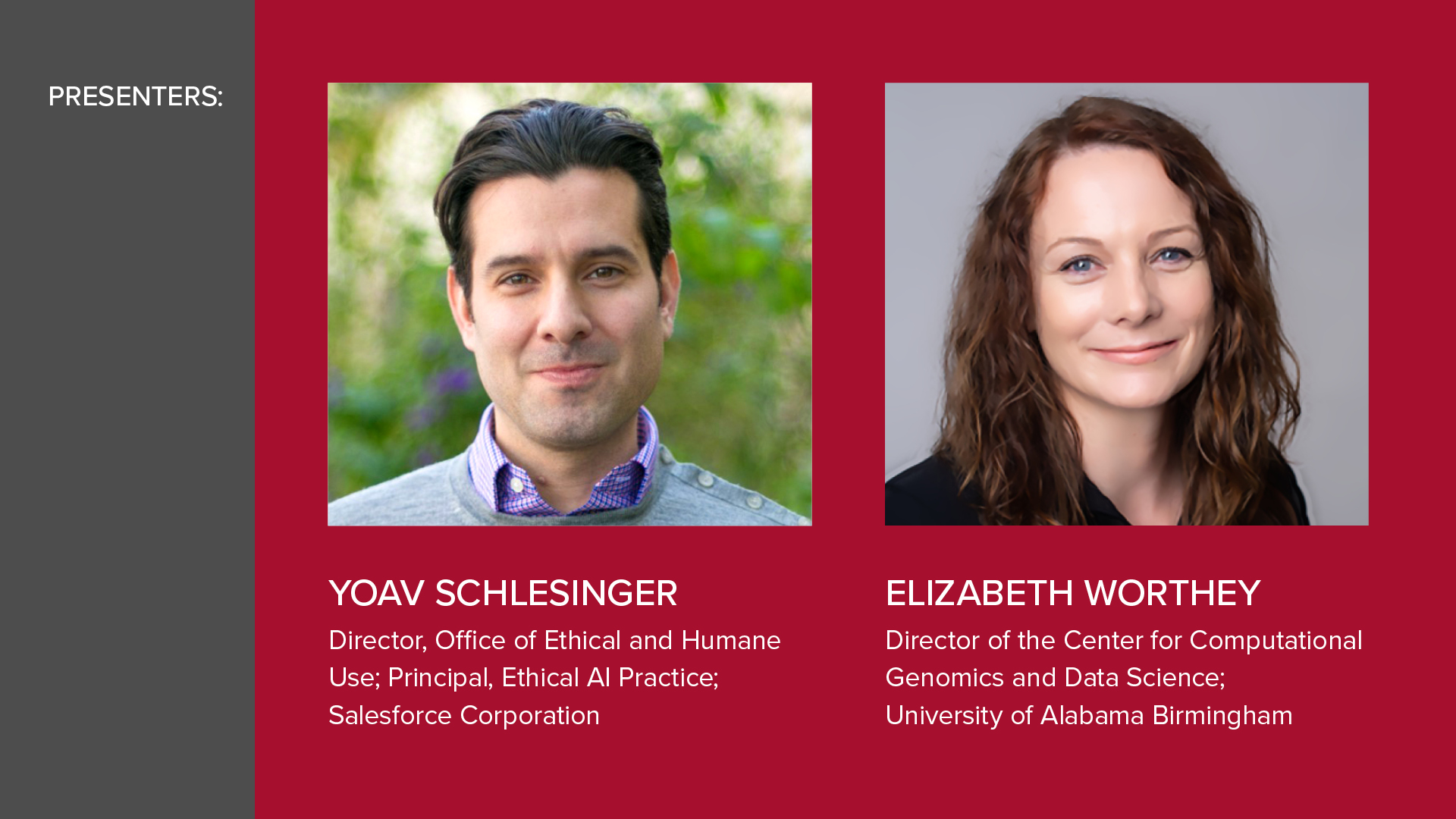 Yoav Schlesinger and Elizabeth Worthey