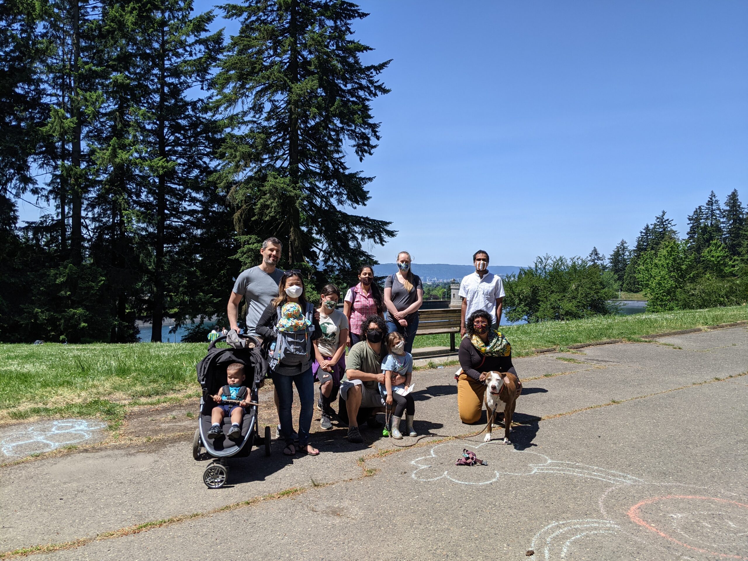 Group photo outdoors.