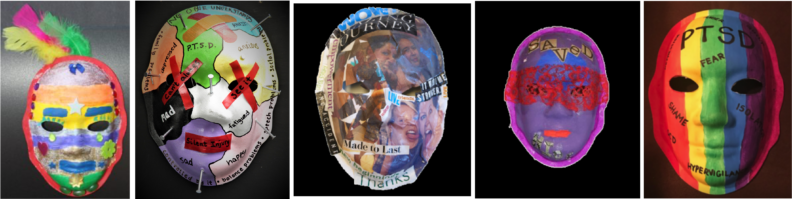 Examples of Unmasking Brain Injury Project Masks