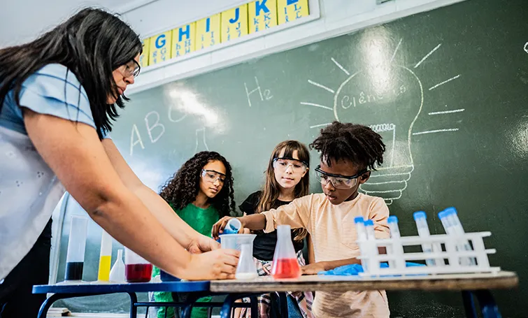 A teacher participating in an ADAPT-AI informational session