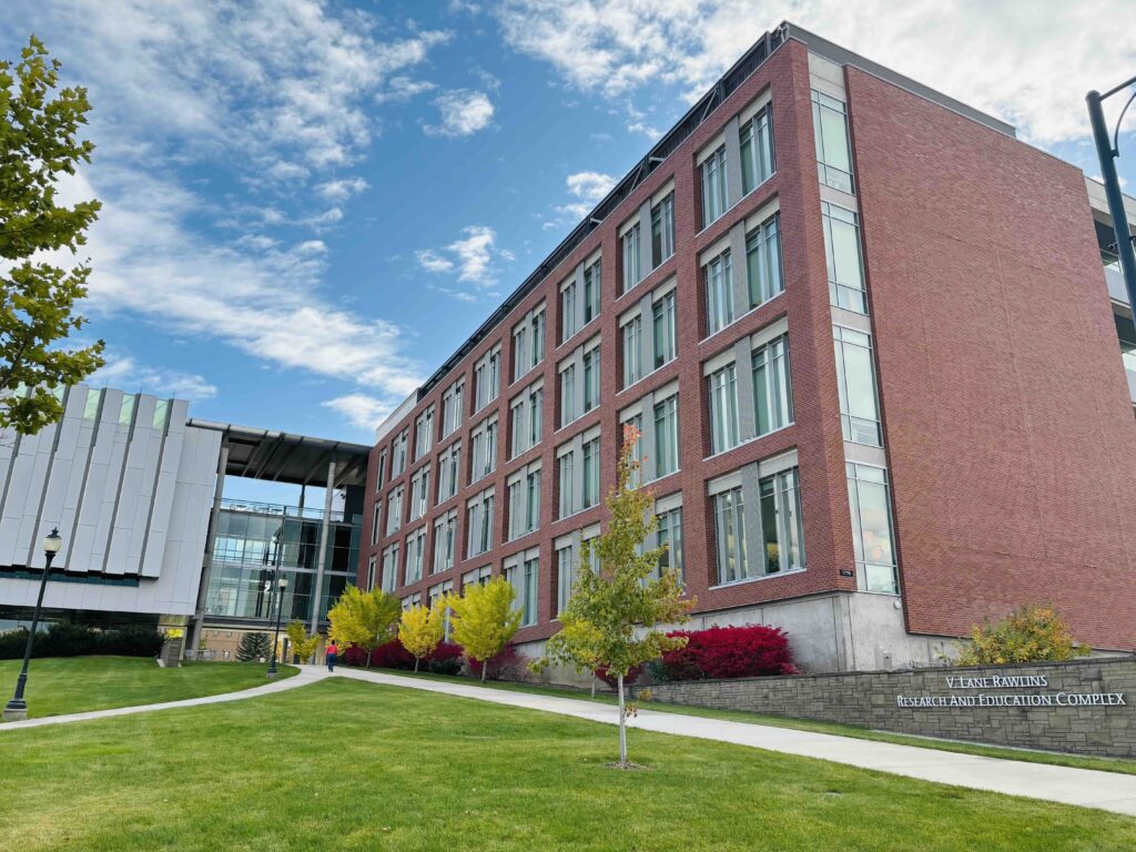 A photo of the Biotechnology-Life Sciences building from outside.