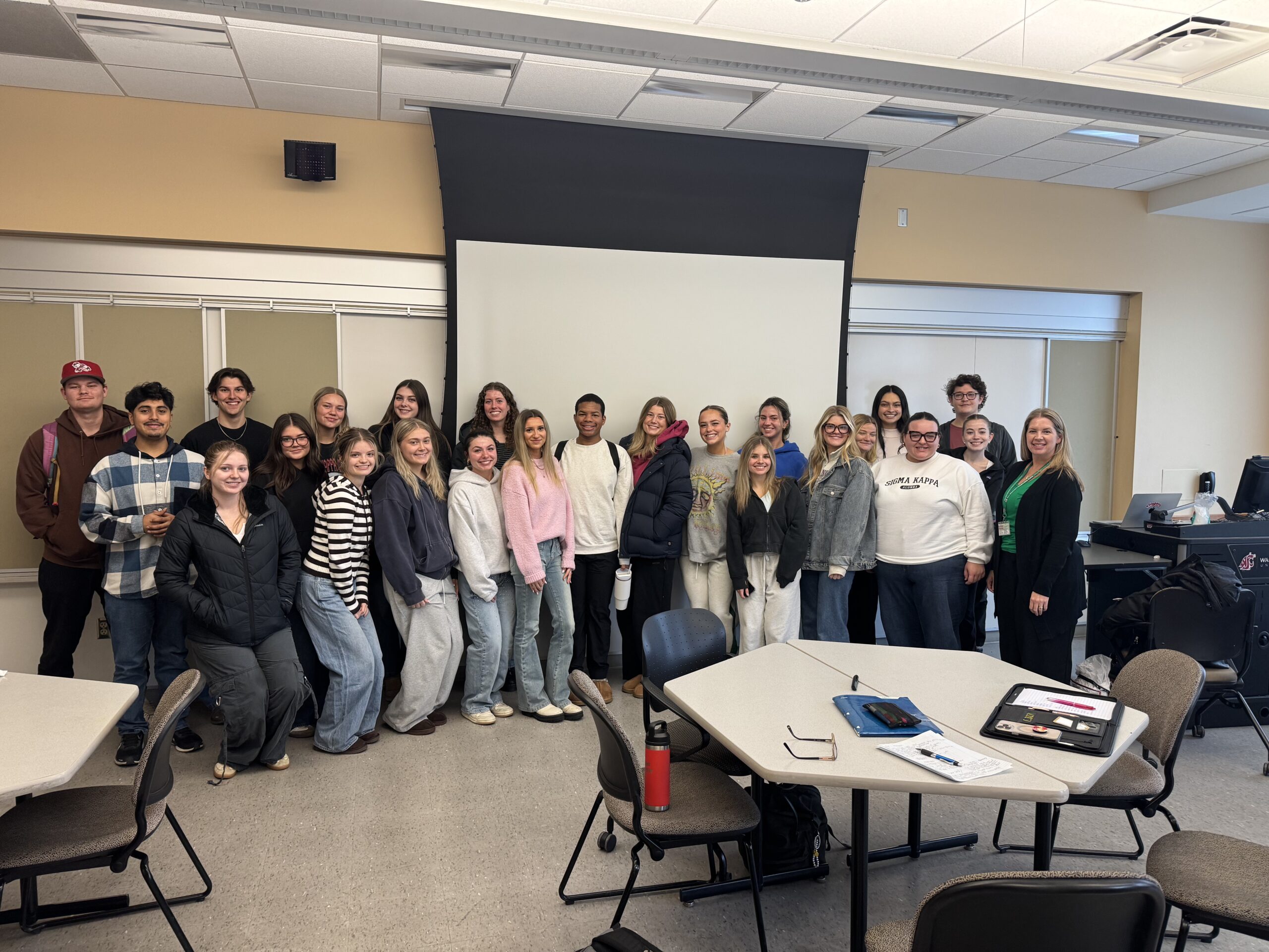 Students posing for their Strategic Communication Course.
