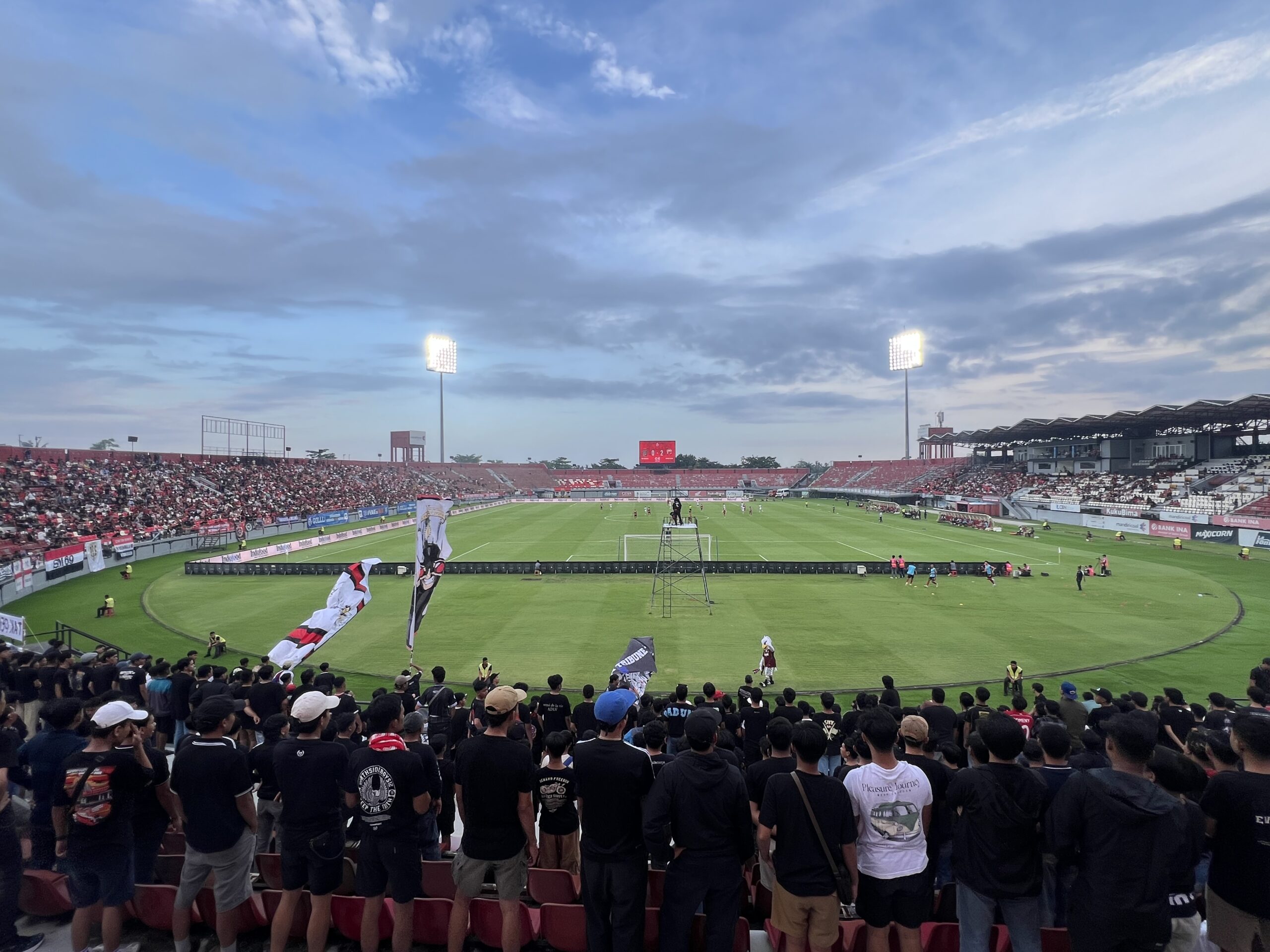 Stadium with a full crowd