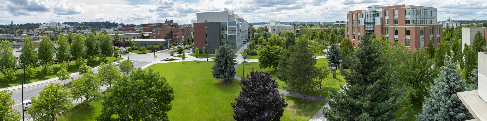 Aerial view of the WSU Spokane Campus.