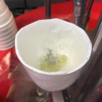 Image of LN2 in the Styrofoam cup