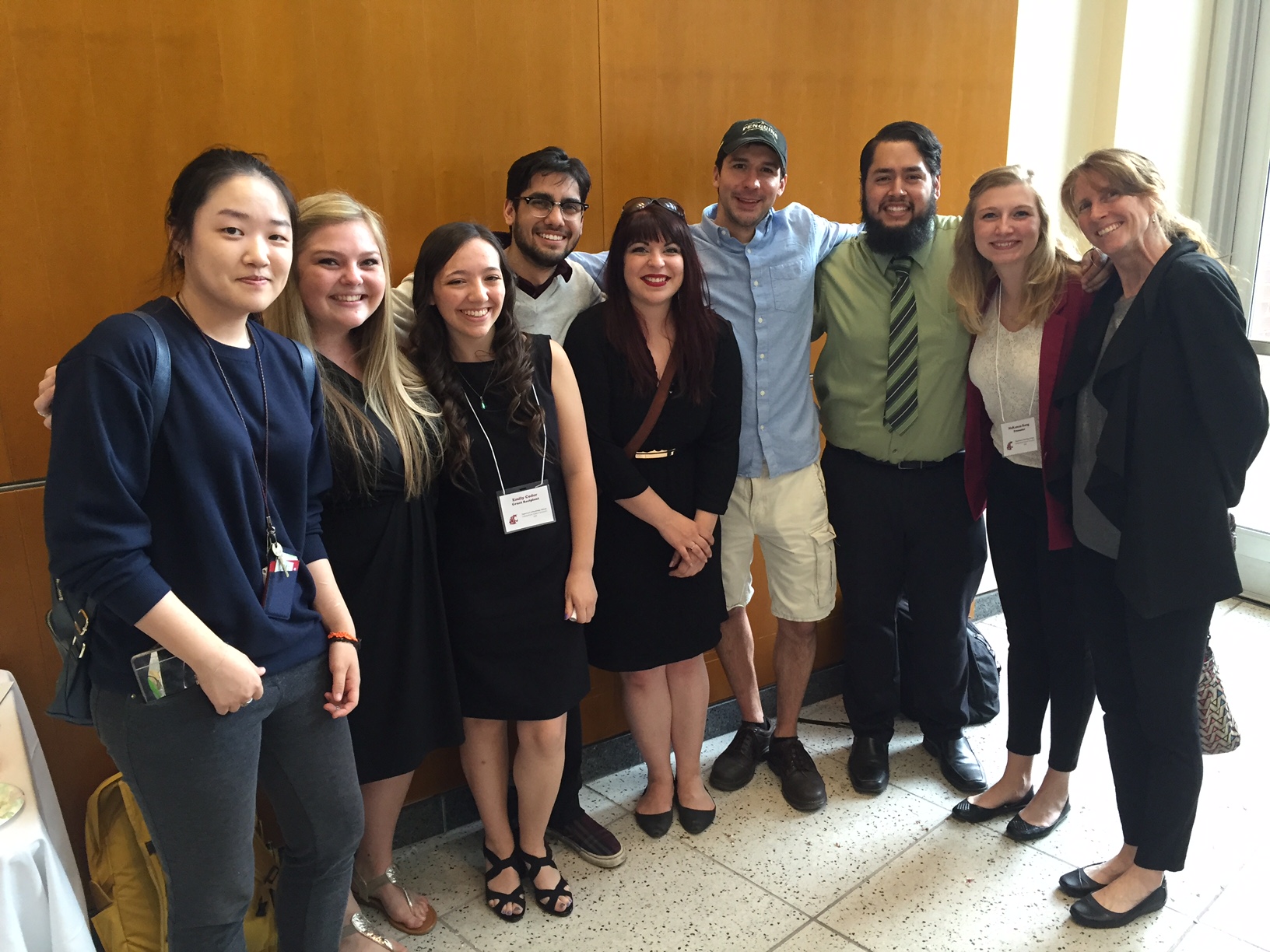 Group of students with Lisa Fournier
