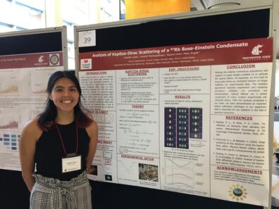 Jennifer with research poster.