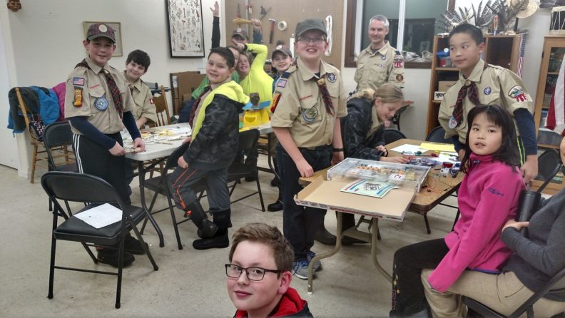 Scouts getting introduction to engineering