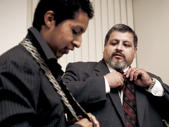 Francisco Salinas (right), Director of Student Support Services at WSU.