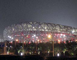 4. National Stadium, the track and field venue affectionately dubbed the Bird’s Nest, on the Olympic Green in Beijing.