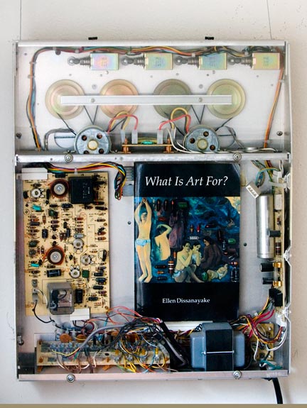 Assemblage by Anchorage artist Don Mohr constructed from an old Dictaphone, from an exhibition, What is Art for?
