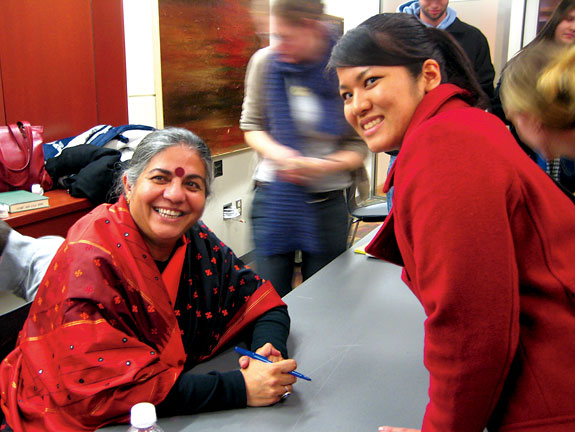 Vandana Shiva with Aika Nagamine