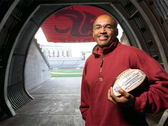 Rueben Mayes is the fifth Washington State Cougar to be named to the College Football Hall of Fame, joining coaches Orin 'Babe' Hollingberry and Forest 'Evy' Evashevsky, center Mel Hein '30, and tackle Glen Edwards '31.