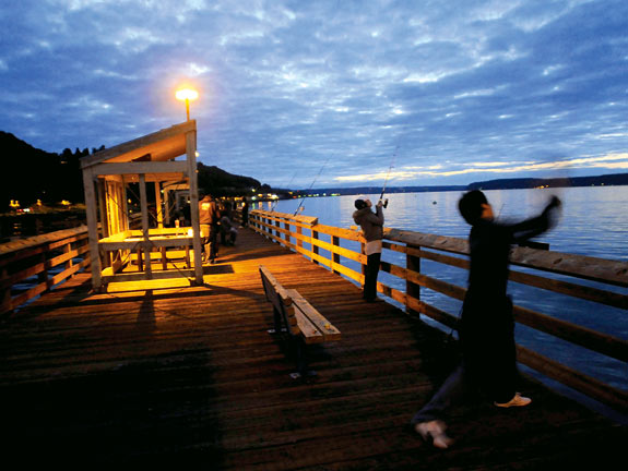 Fishing from Old Town dock.