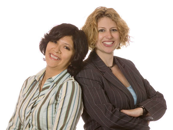 Lauri Jordana '88, founder and principal, and Gigi Basaure, marketing coordinator, Conexión Marketing