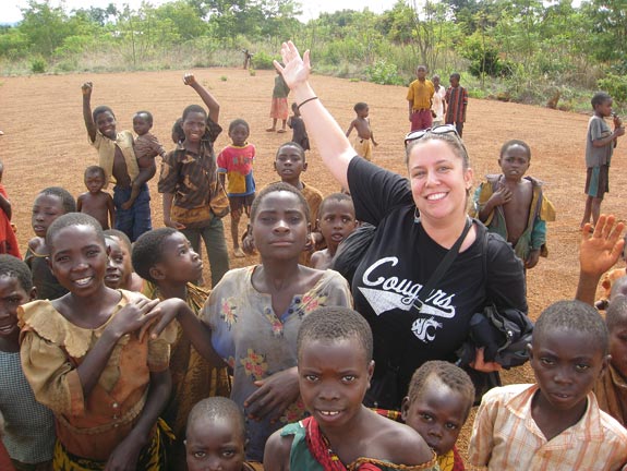 Nadia Daud '00 in Tanzania November 2007. She travels most of the year as a refugee officer for Homeland Security