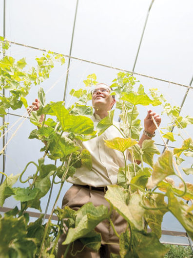 Trenton Smith at the Tukey Orchard organic farm: 'A credence good is a step beyond. Even after you've consumed it, you don't know the quality.' Robert Hubner