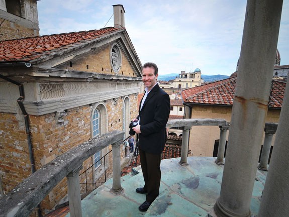 Matt Cohen studies church of Santo Spirito