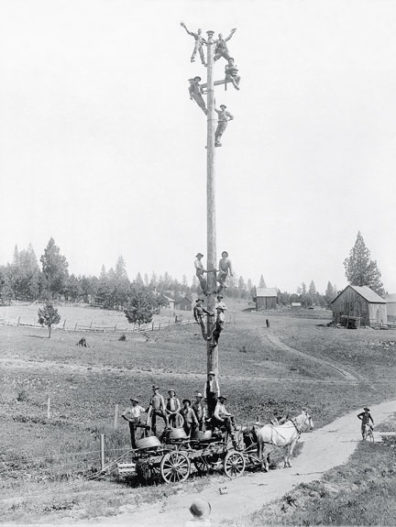 First power pole in Moscow, Idaho, area. Courtesy Avista