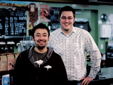 Indaba founders Bobby Enslow ’06, ’08 and Ben Doornink ’07