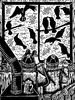 Illustration by Evon Zerbetz from Dog Days, Raven Nights