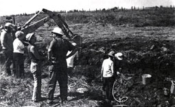 Bradley Gustafson working in area of second extinct elephant
