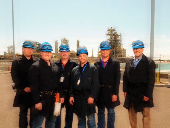 Engineers at Renewable Energy Corporation silicon plant in Moses Lake