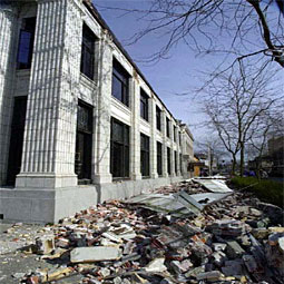 Damage from the 2001 Nisqually Quake. Courtesy Washington EMD