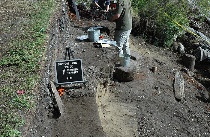 Sign at Galiano excavation
