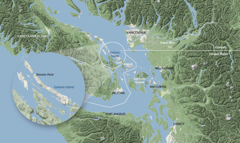 Galiano Island map