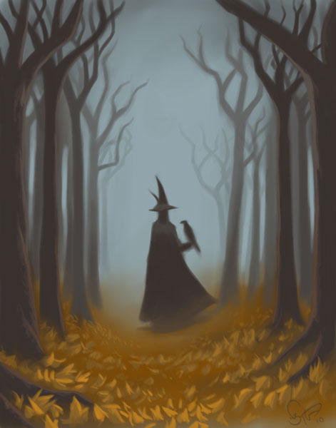 Witch in forest. Courtesy Nate Taylor