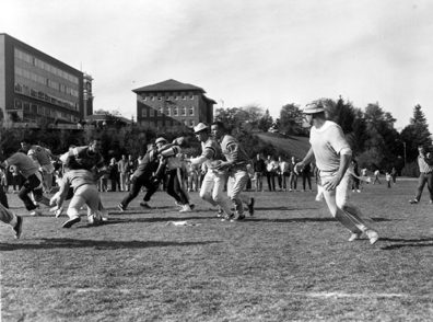 Intramural flag football in 1963 at WSU