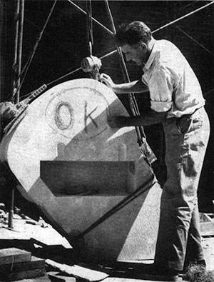 Sculptor of Nature Boy, Dudley Pratt, in the November 1949 WSC Powwow