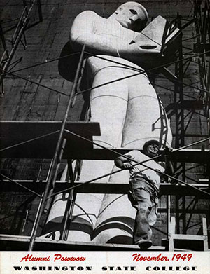 Cover of the November 1949 WSC Powwow, featuring Nature Boy