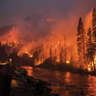Carlton Complex, 2014. Largest wildfire in Washington state history. Courtesy Okanogan County Electric Cooperative