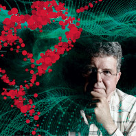 WSU chemistry professor Herbert Hill. Photoillustration with portrait by Robert Hubner