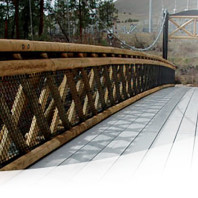 Bridge made with composite materials. Courtesy WSU CMEC