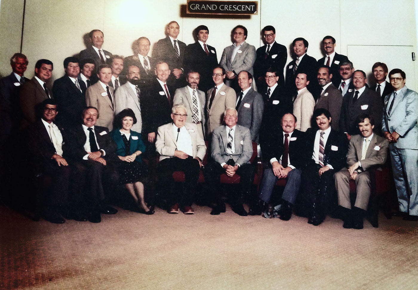 Robert Mott at a gathering of his former students