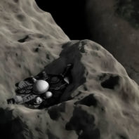 Asteroid mine illustration. Courtesy NASA