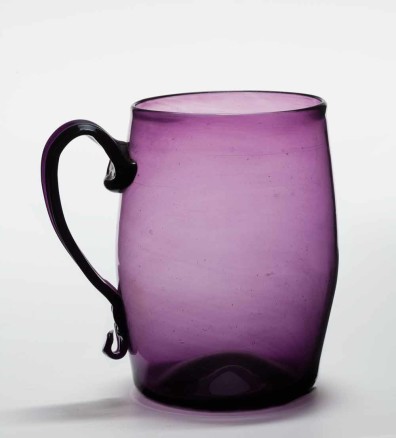 Colonial glass mug from the the Malcolm L. Polis Collection, Plymouth Meeting, Pennsylvania.
