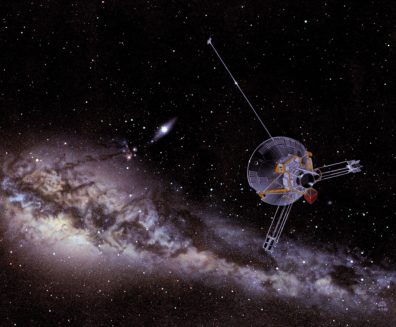 Illustration of the Pioneer spacecraft. Courtesy NASA.