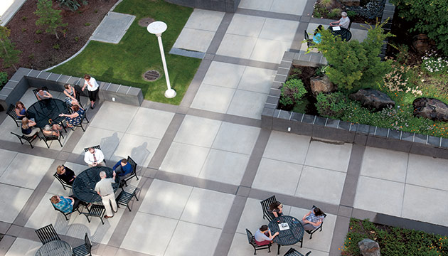 WSU Spokane outdoor public spaces, by Zach Mazur
