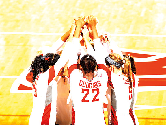 WSU volleyball players