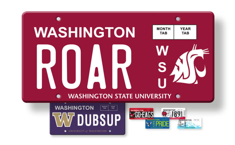 WSU license plate