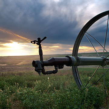 Sprinkler irrigation on Columbia Basin