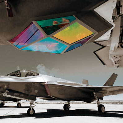 Military jet with sapphire windows