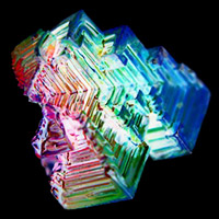 36764891 - color bismuth crystal isolated on the white background